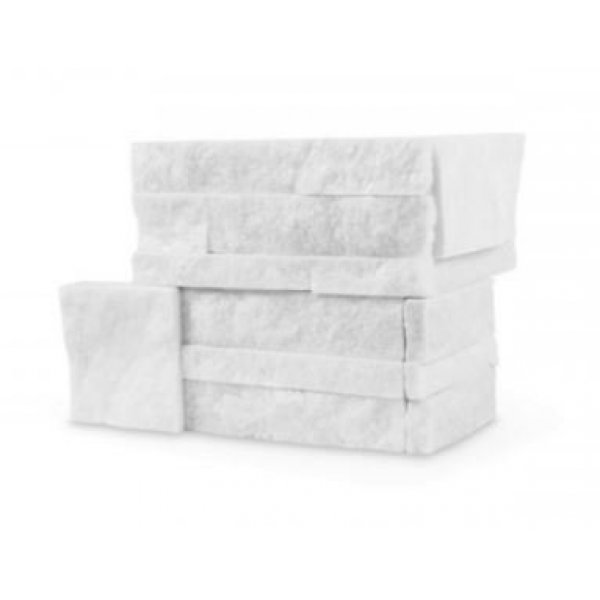 Angolo in quarzite bianca brillante - scatola da 1,26 ML